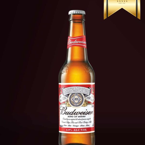 bia budweiser chai thủy tinh