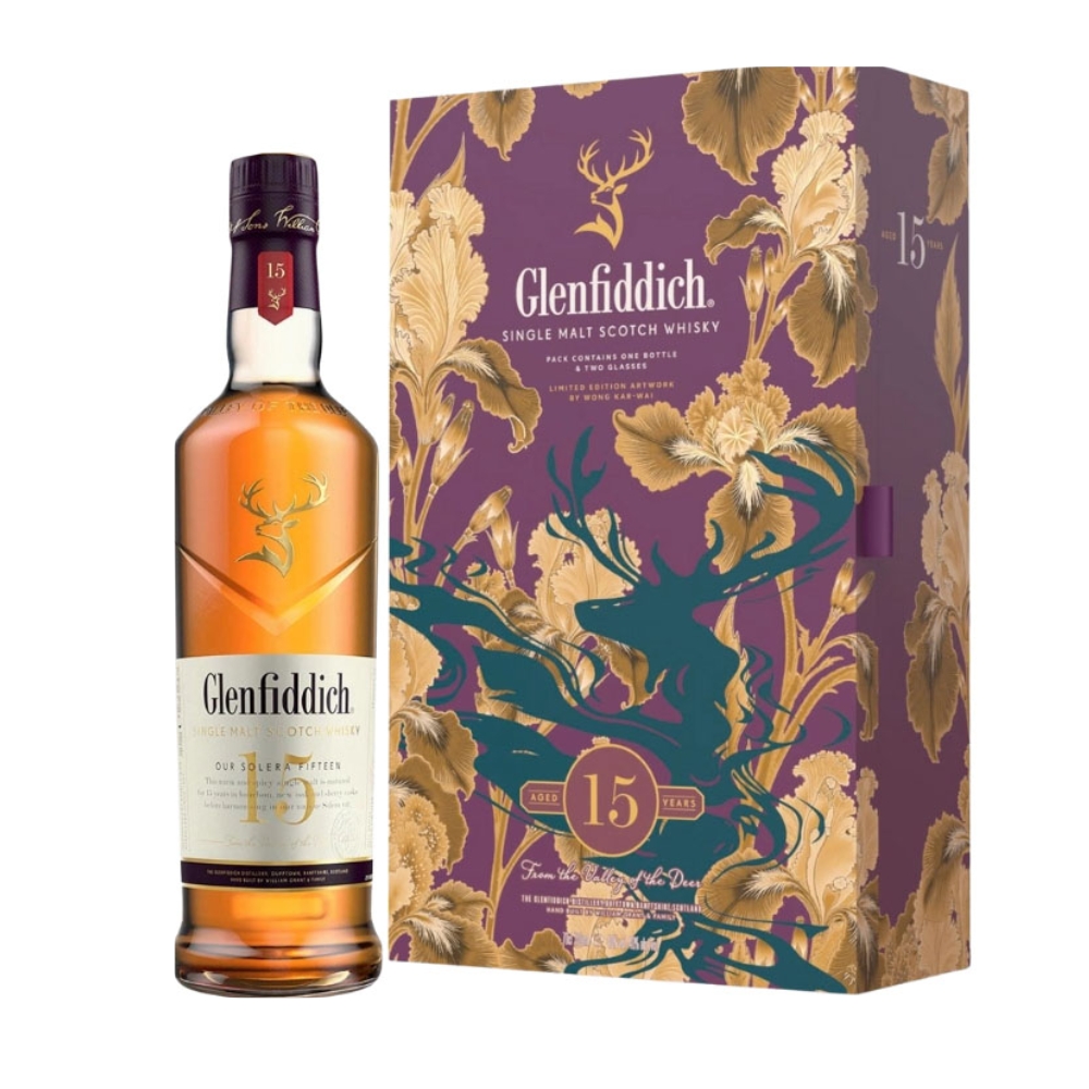 Chai Hộp Quà Tết Rượu Glenfiddich 15 Năm dung tích 700ml