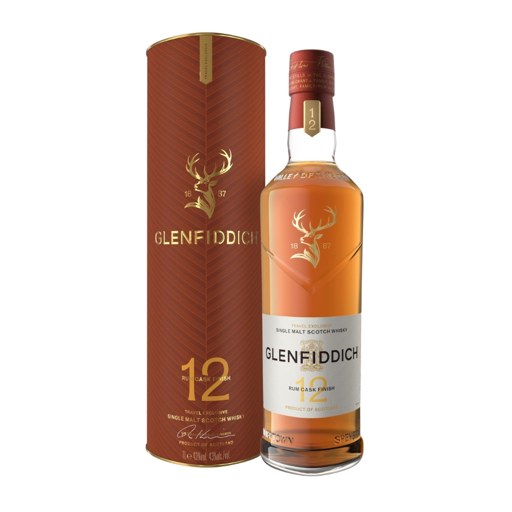Chai Rượu Glenfiddich 12 Rum Cask Finish dung tích 700ml