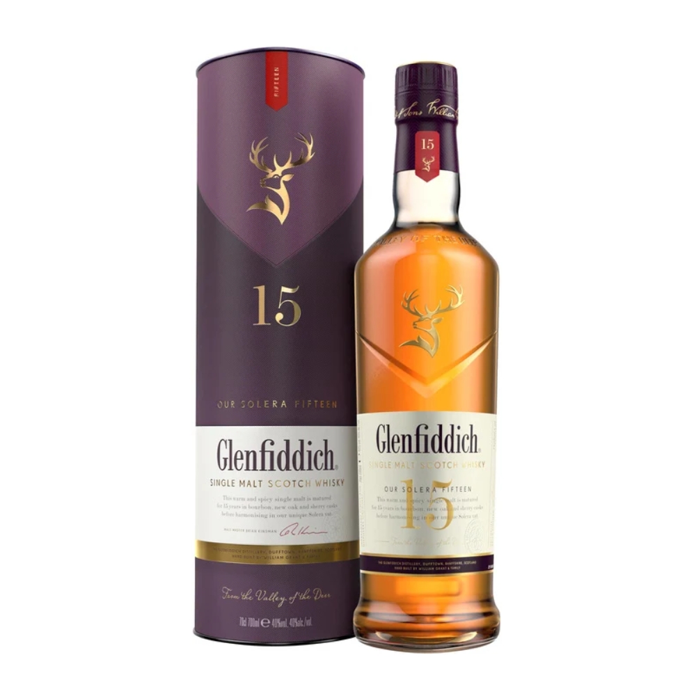 Chai Rượu Glenfiddich 15 Năm Chính Hãng dung tích 700ml