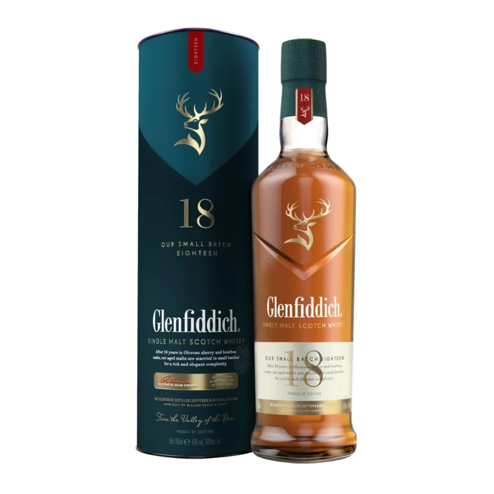 Chai Rượu Glenfiddich 18 Năm Chính Hãng dung tích 700ml