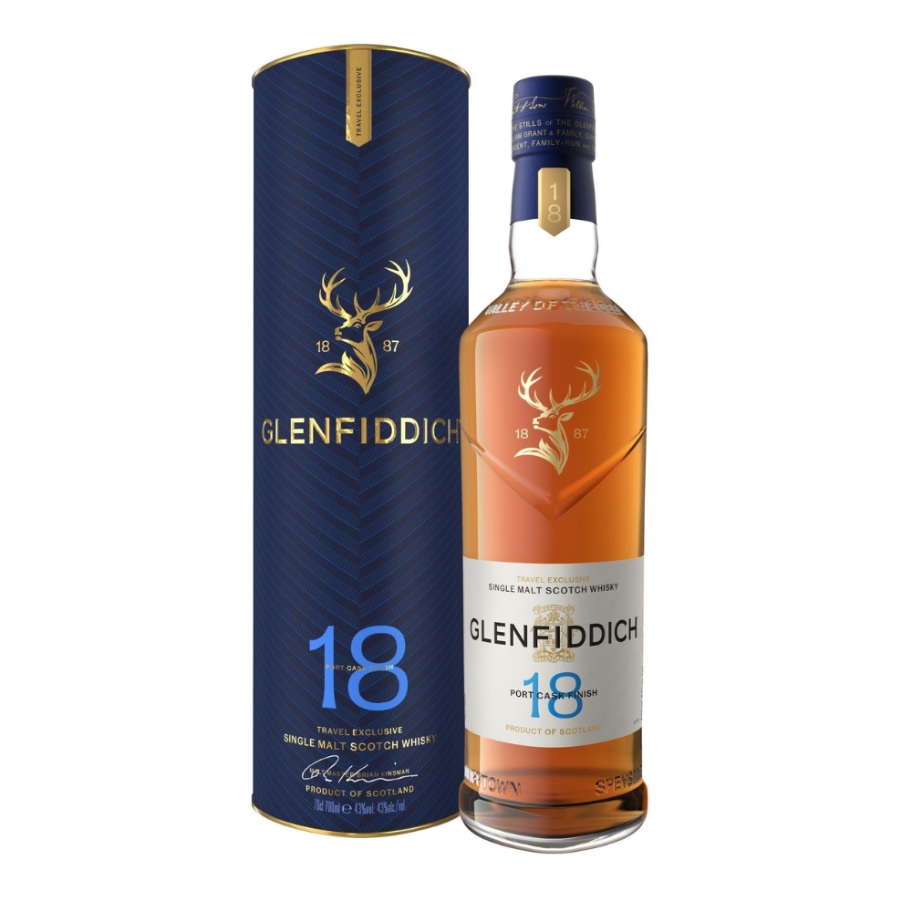 Chai Rượu Glenfiddich 18 Port Cask Finish dung tích 700ml